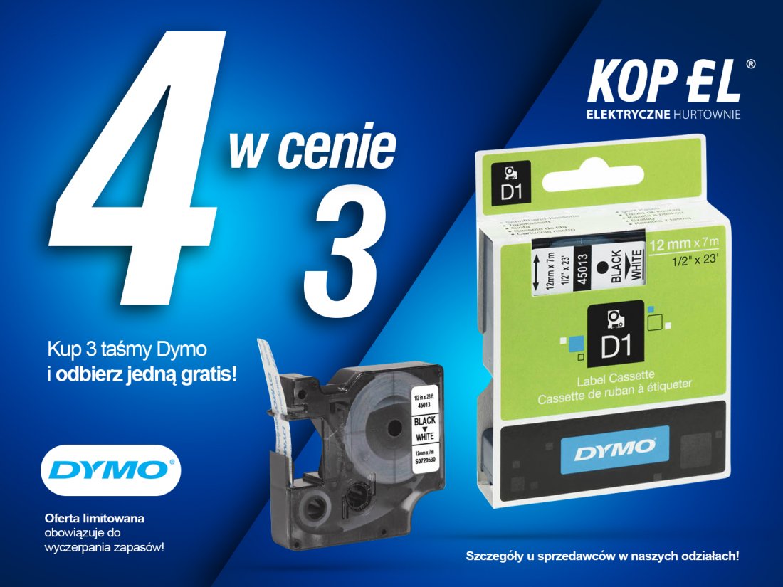 4 w cenie 3 - Taśmy Dymo