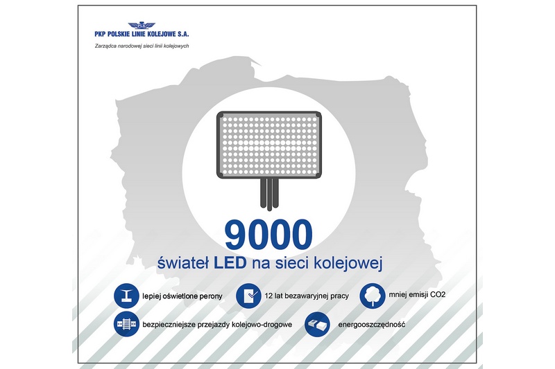 Oświetlenie led standardem na polskiej kolei