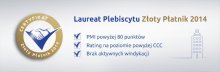 Laureat Plebiscytu Złoty Płatnik 2014