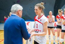 Kobieca drużyna siatkarska Budowlani Volley Toruń w Finale