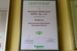 Otrzymaliśmy Certyfikat Partnera Schneider Electric