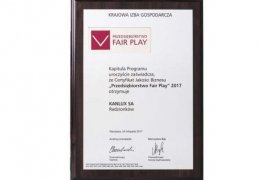Kanlux z Certyfikatem Fair Play 